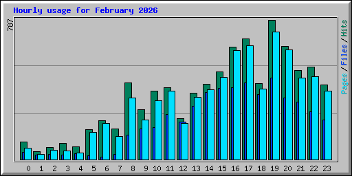 Hourly usage for February 2026